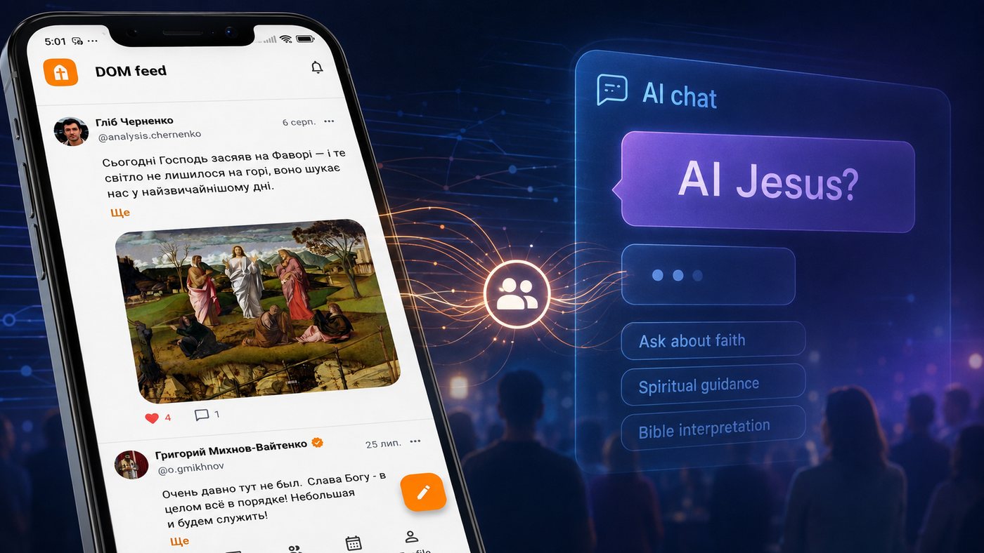 AI Jesus and religious AI are growing. D.O.M. is betting on real people